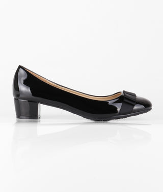 KRISP Bow Toe Low Heel Patent Courts (4241)