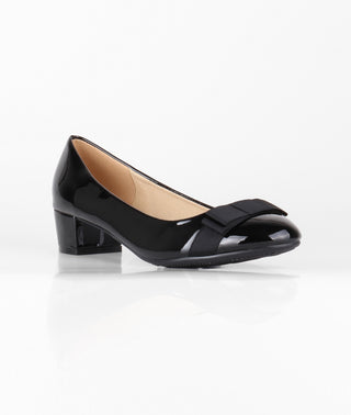 KRISP Bow Toe Low Heel Patent Courts (4241)