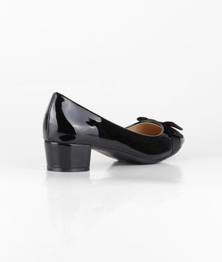 KRISP Bow Toe Low Heel Patent Courts (4241)