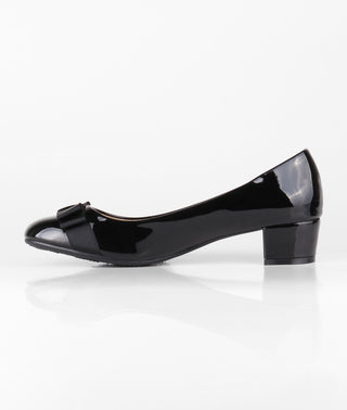 KRISP Bow Toe Low Heel Patent Courts (4241)