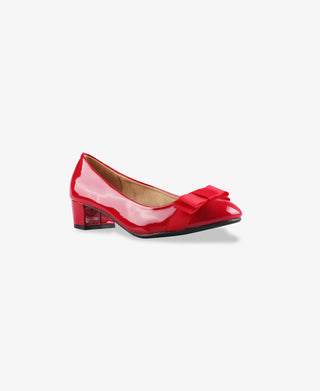 KRISP Bow Toe Low Heel Patent Courts (4241)