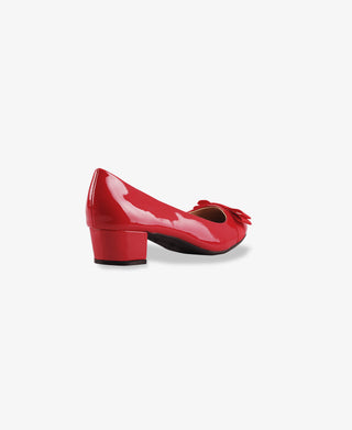 KRISP Bow Toe Low Heel Patent Courts (4241)