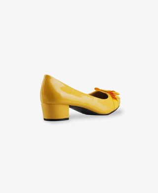 KRISP Bow Toe Low Heel Patent Courts (4241)