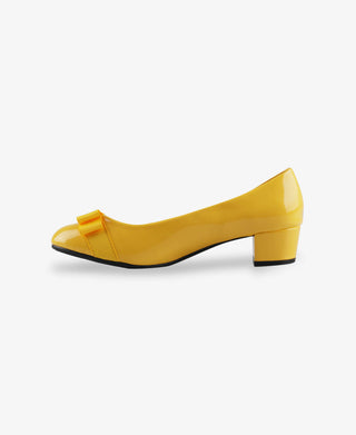 KRISP Bow Toe Low Heel Patent Courts (4241)