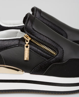 KRISP Zip Detail Platform Slip On Trainers (5308)