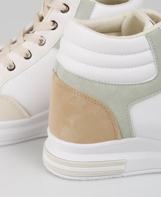 KRISP Colour Block High Top Fashion Trainers (5612)
