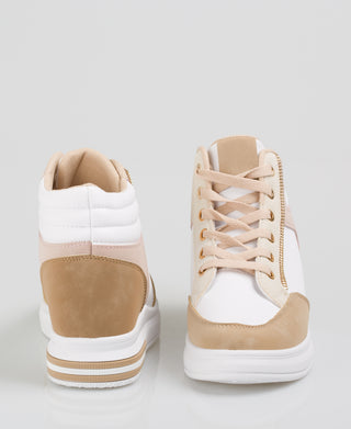 KRISP Colour Block High Top Fashion Trainers (5612)