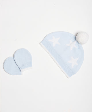 BONJOUR BEBE Baby Piece Gift Box - Star Jumper Trousers Mitts Hat (W21828)