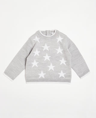 BONJOUR BEBE Baby Piece Gift Box - Star Jumper Trousers Mitts Hat (W21828)