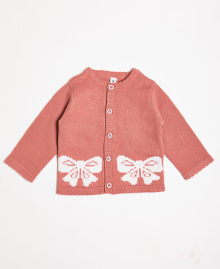 BONJOUR BEBE Baby Gift Box - Bow Jumper Trousers Mitts Hat (W21995)