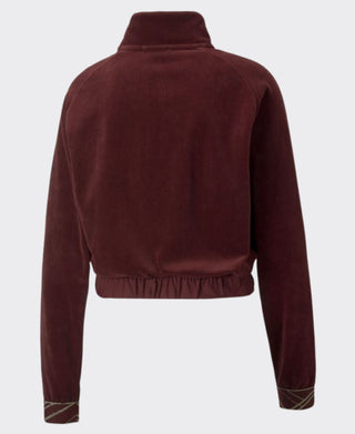 PUMA Womens Velour Zip Up Track Top (11144)