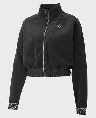 PUMA Womens Velour Zip Up Track Top (11144)