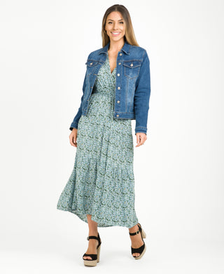 KRISP Blue Button Front Classic Denim Jacket (10993)