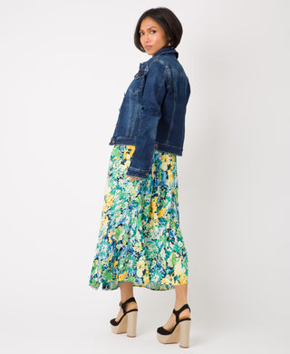 KRISP Fade Dark Denim Cropped Jacket (11040)