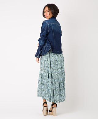 KRISP Fade Dark Denim Button Down Jacket (11041)