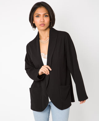 KRISP Shawl Collar 2 Pocket Open Blazer (11072)