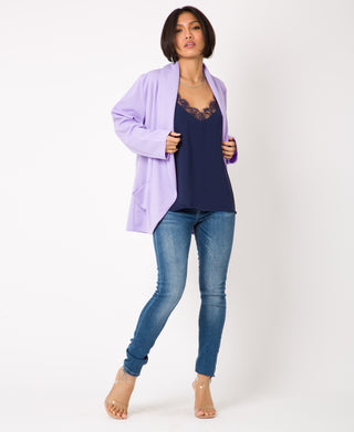 KRISP Shawl Collar 2 Pocket Open Blazer (11072)