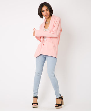 KRISP Shawl Collar 2 Pocket Open Blazer (11072)