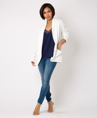 KRISP Shawl Collar 2 Pocket Open Blazer (11072)