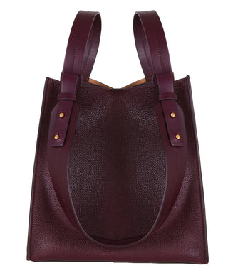 Sophie Hulme Large Albion Cube Bag, Lipstick Aubergine (4668)
