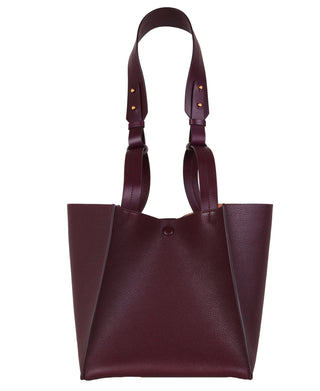 Sophie Hulme Large Albion Cube Bag, Lipstick Aubergine (4668)