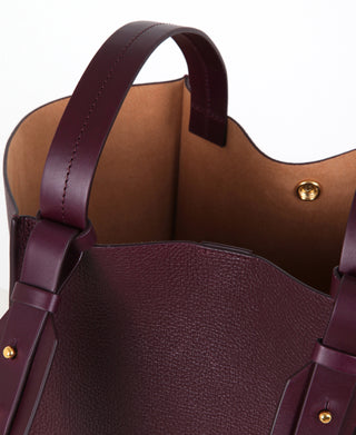 Sophie Hulme Large Albion Cube Bag, Lipstick Aubergine (4668)