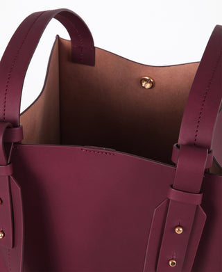 Sophie Hulme Large Albion Cube Bag, Oxblood/Aubergine (4668)