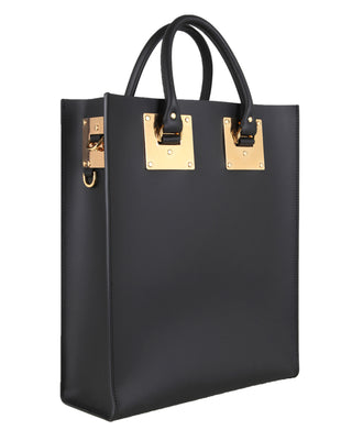 Sophie Hulme Large Albion Bag, Black/Gold (4677)