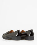 KRISP Patent Penny Loafers with Buckle (11018)
