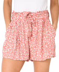 KRISP Tie Belted Waist Ditsy Floral  Print Shorts (11087)