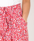 KRISP Tie Belted Waist Multicolour Flower Print Shorts (11091)