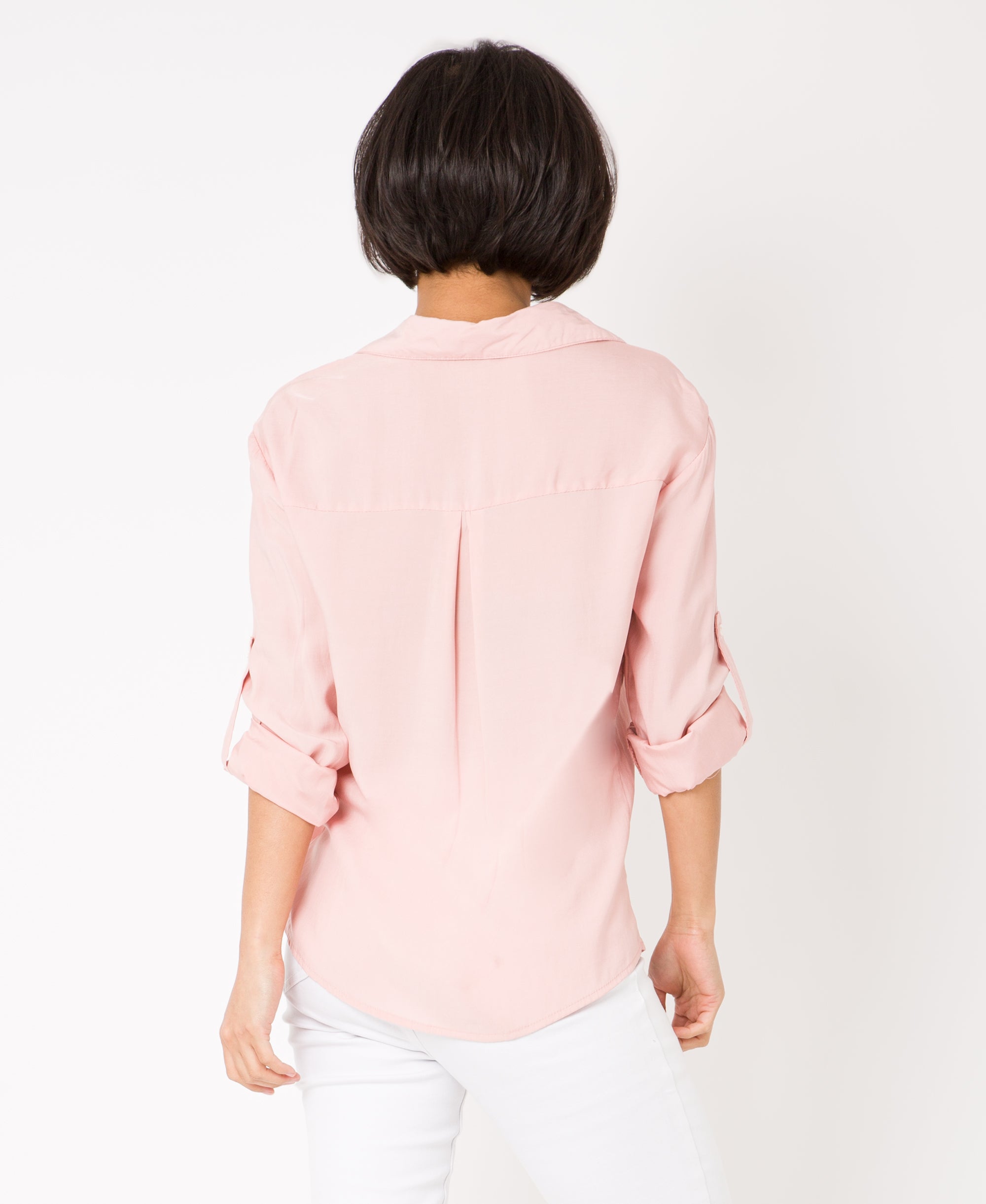 KRISP Turn Up Sleeve Button Down Basic Shirt (11096)