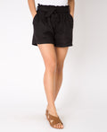 KRISP Tie Belted High Waist Linen Shorts (11109)