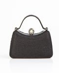 KRISP Pearl Lock Firm Grab Handle Glitter Clutch Bag