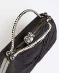 KRISP Pearl Lock Firm Grab Handle Glitter Clutch Bag