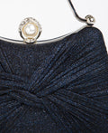 KRISP Pearl Lock Firm Grab Handle Glitter Clutch Bag