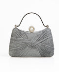 KRISP Pearl Lock Firm Grab Handle Glitter Clutch Bag