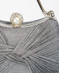 KRISP Pearl Lock Firm Grab Handle Glitter Clutch Bag
