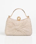 KRISP Pearl Lock Firm Grab Handle Glitter Clutch Bag