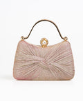 KRISP Pearl Lock Firm Grab Handle Glitter Clutch Bag
