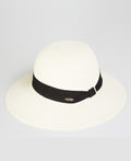 KRISP Black Ribbon Embellished Bowler Straw Hat