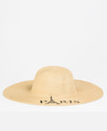 KRISP PARIS Printed Large Rim Straw Sun Hat