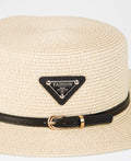 KRISP FASHION Detail Straw Boater Sun Hat
