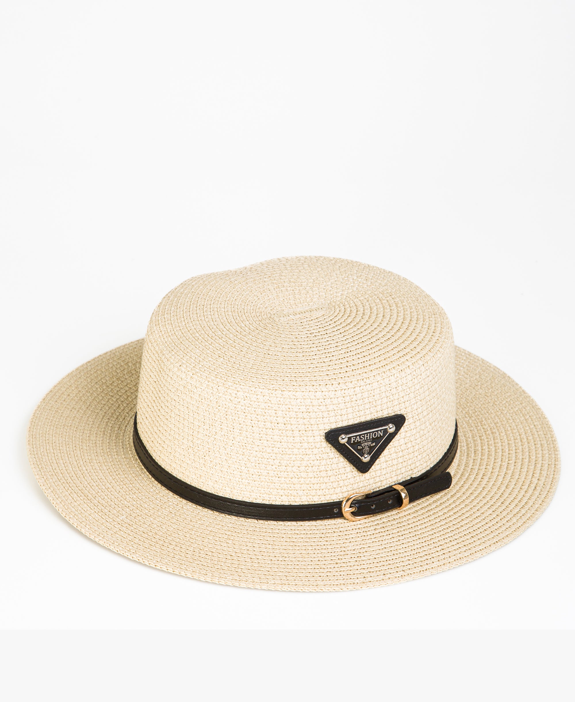 KRISP FASHION Detail Straw Boater Sun Hat