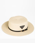KRISP FASHION Detail Straw Boater Sun Hat