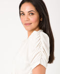 KRISP Tie Front Short Sleeve Wrap-Over Blouse (11132)