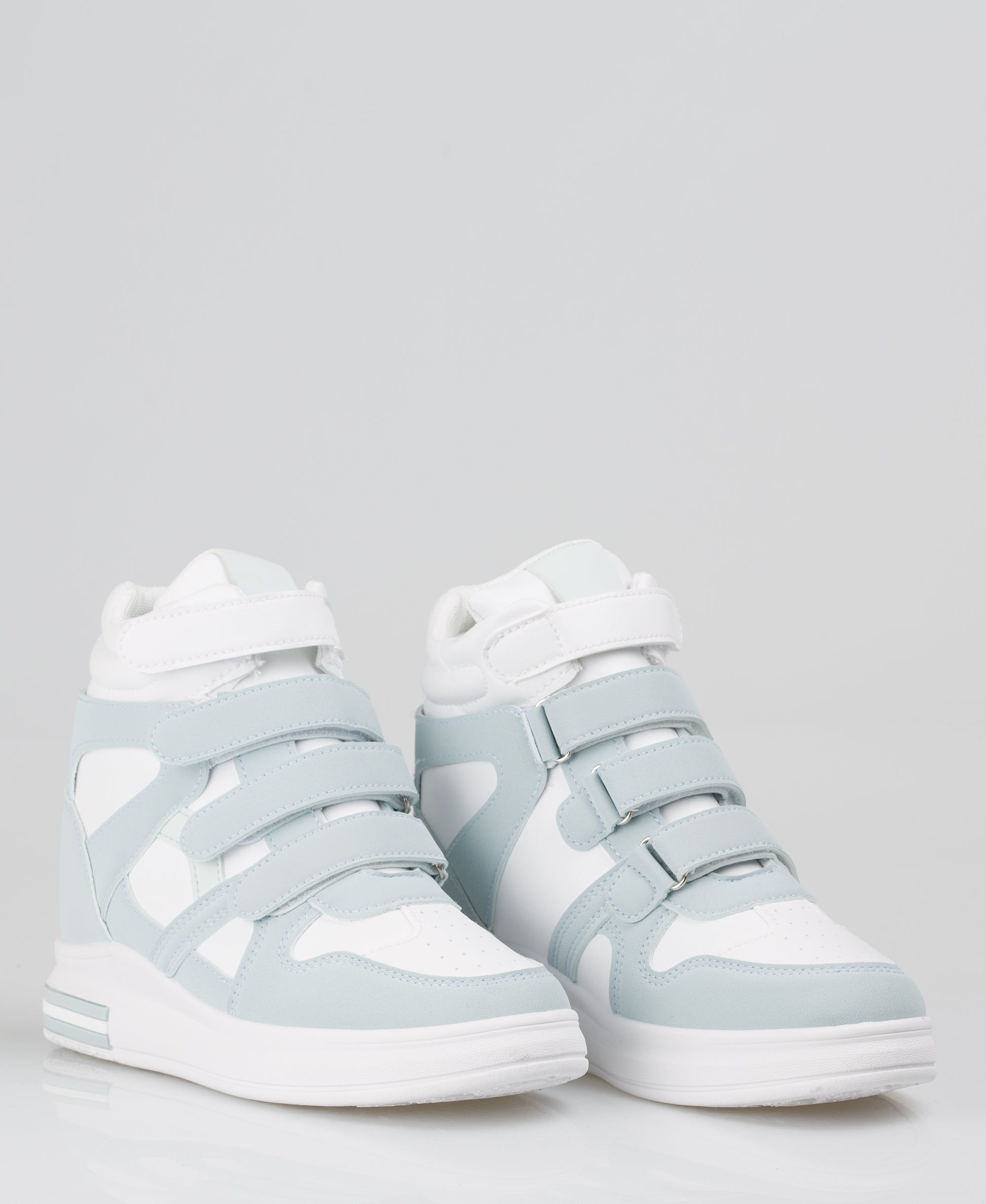 KRISP Colour Block High Top Velcro Fashion Trainers (15953)