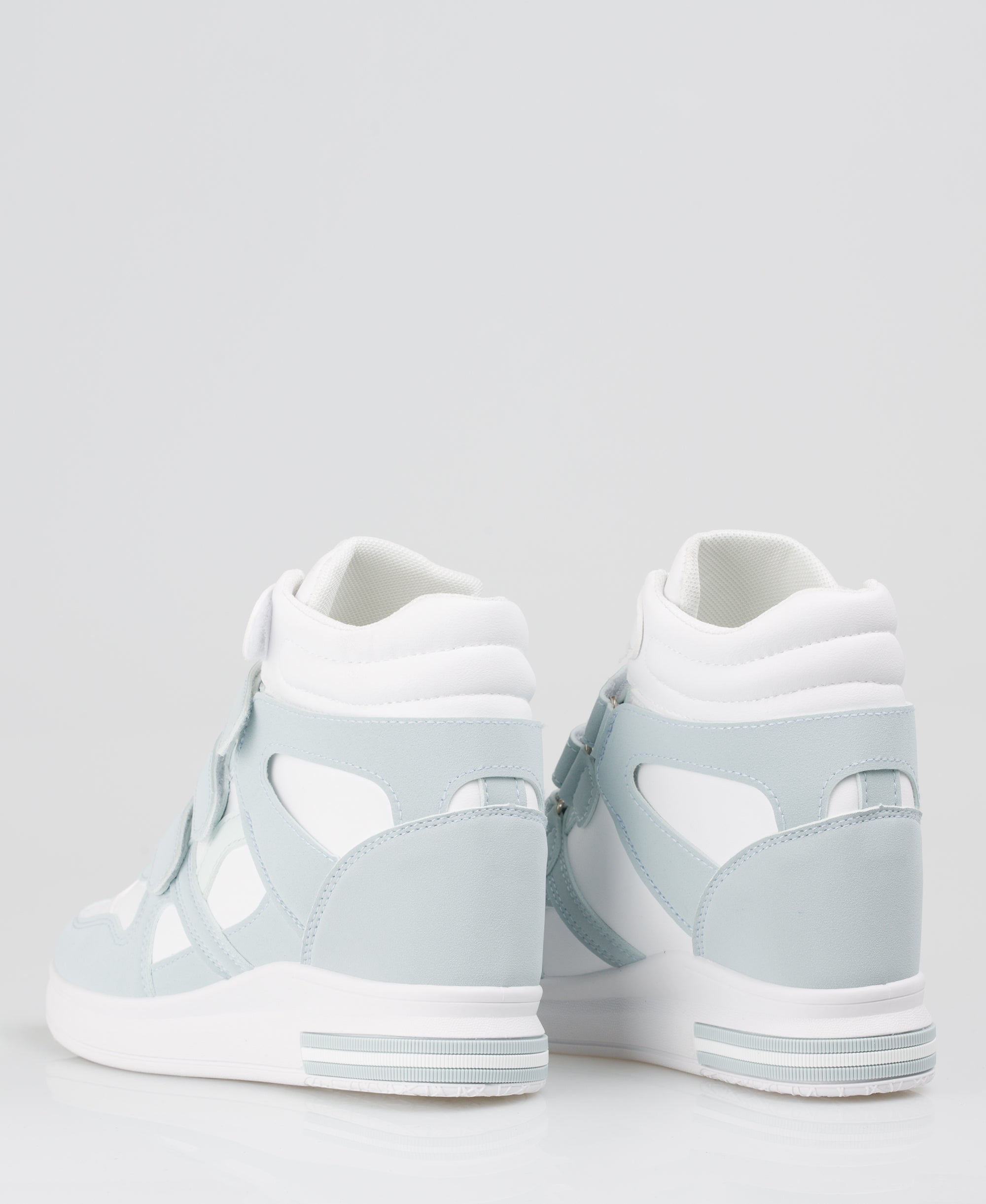 KRISP Colour Block High Top Velcro Fashion Trainers (15953)