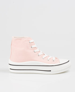 KRISP Platform Canvas High Top Trainers (16294)