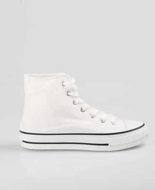 KRISP Platform Canvas High Top Trainers (16294)